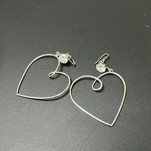 Heart hoop earrings